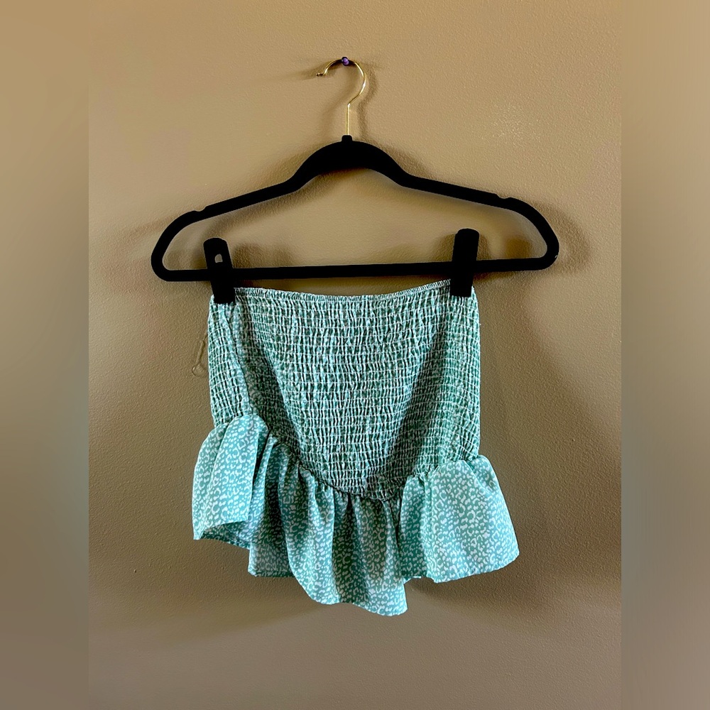 Strapless Floral Top